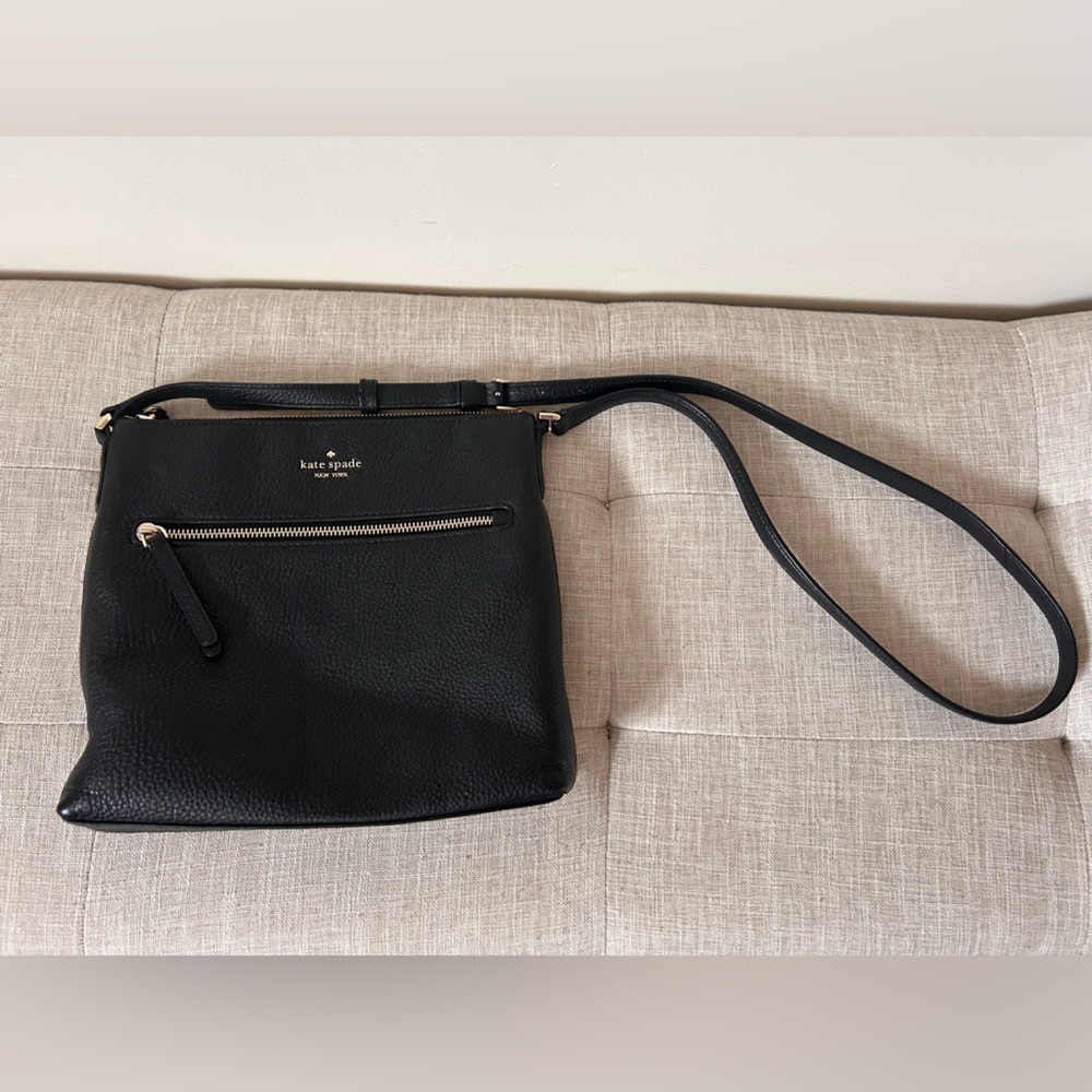 Kate Spade Black Pebbled Crossbody Bag